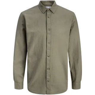 JACK & JONES Jjesummer Linen Blend Langarmhemd Dusty Olive L