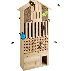 Relaxdays, Insektenhotel, Insektenhotel (Marienkäfer, Florfliegen, Biene, Wildbienen, Schmetterlinge)