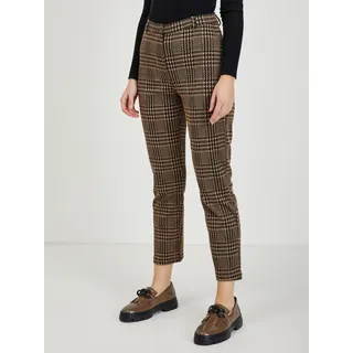 Orsay Braune karierte Cropped-Hose für Damen DP-3519985__M - Braun