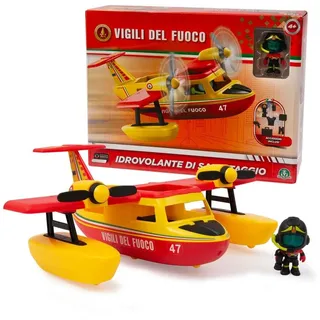 Giochi Preziosi Feuerwehr - Canadair Feuerwehr-Spielzeug, 7 cm große Figur inklusive Gelenk, reich an Zubehör, für Kinder ab 4 Jahren