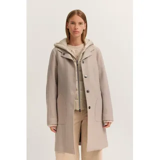 Bugatti Wollmantel »Modern Fit« mit Kapuze & herausnehmbarer Weste, beige