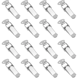 Premium Edelstahl Spannverschluss Set – 16 Stück Hochwertiger Hebelverschluss für Toolbox, Kiste, Schublade, Schrank und Truhe mit Robustem Kappenschloss