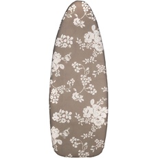 Cofan Gepolsterter Bügelbrettbezug aus Baumwolle | Maße: 140 x 60 cm | Grau mit Blumen
