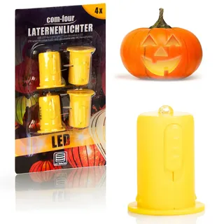com-four® 4X LED Deko-Licht für Papierlaternen - LED-Teelichtersatz - warmweißes Laternenlicht - batteriebetriebene LED-Kerze - Mini-Lampe für Lampions, Windlichter, Kürbisse, Ballons und Dekoration