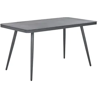 Beliani Gartentisch 140 x 80 x 75 cm Grau