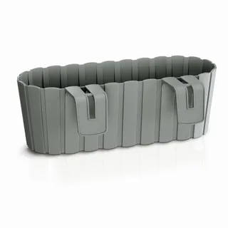 Prosperplast Boardee Hook Blumenkasten Balkonkasten Blumentopf Pflanzkasten 4,9L 383x212x130mm (Grau)