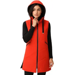 Steppweste LPO "Mascho", Damen, Gr. 36 (S), poppy rot, 100% Polyester, regular fit, Westen Steppweste, Wendeweste