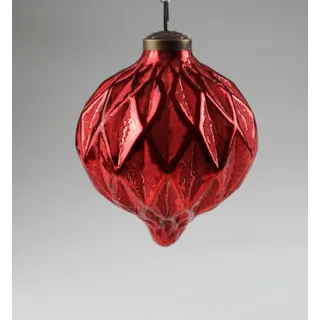 Christbaumschmuck AM DESIGN "aus Glas, Ø: 12 cm", rot, Ø:12cm, Weihnachtsbaumschmuck, Christbaumschmuck, 3er Set