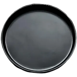 Garcia de Pou 6 Stück, flache Teller 'Asami Ware', Ø 19 x 2 cm, Schwarz, Melamin