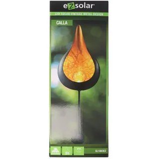 ez solar Solar LED Gartenleuchte Metall spritzwassergeschützt IP44 orange