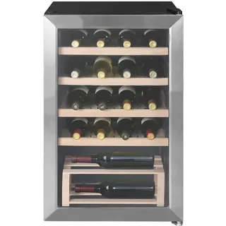 Hanseatic Weinkühlschrank »HWC20FCBH-2,« für 20 Stk. Standardflaschen á 075l mit digitaler Temperaturanzeige, LED Beleuchtung, silberfarben
