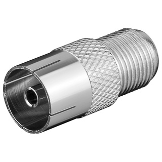 goobay Adapter: F-Kupplung - Koaxial Kupplung (11840)