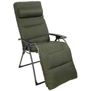 Garten-Relaxsessel , Anthrazit, Dunkelgrün , Metall , 70x130x80 cm , klappbar, Bezug abnehmbar , Gartenmöbel, Gartenliegen, Liegestühle