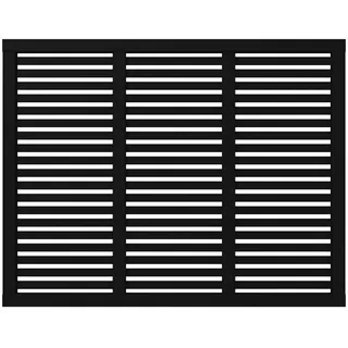 Plus Sichtschutzzaun 180 x 140 cm Schwarz/Holz