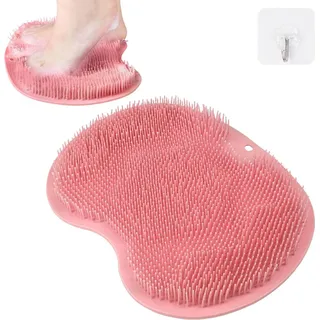 ACWOO Fußbürste Große Fußmatte Fußmassagegerät mit Saugnäpfen Entspannung Rosa - Rosa