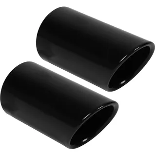 Auspuffblende, KIMISS Edelstahl-Schalldämpferblende für A4 B8 Q5, Schwarzglänzendes Auspuffendrohr, Auspuffendrohr, Endrohr, Endrohr, Auspuffanlage, Auspuffrohr