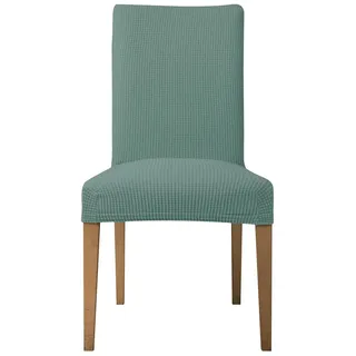 EBETA E Stuhlhussen 6 Stück, Elastische Stuhlbezug, Stretchhusse Stuhlüberzug Jacquard Hussen für Hochzeit Partys Bankett Deko, bi-Elastic Spannbezug (Hellgrün, 6 Stück)