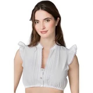 Stockerpoint Dirndlbluse Satine I Größe 30-44 I Damen Bluse in elegantem Design mit femininen Flügelärmeln I Bequem & pflegeleicht I Perfekt für Trachten & Festlichkeiten