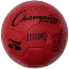 Champion Sports Extreme Series Fußball Regulation Größe 5 Collegiate Professional League Standard Kickbälle Allwetter Soft Touch Maximum Air Retention für Erwachsene Jugendliche Rot