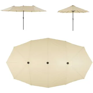 VCM XXL Doppelsonnenschirm 270 cm Creme