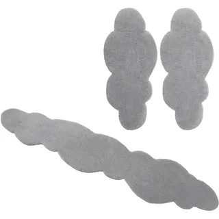 OTTO home Bettumrandung »Microfaser Teppich Magong, besonders weich, sehr feiner Flor« Höhe 25 mm 3 tlg. Wolkenform, uni Bettvorleger, Läufer-Set, Schlafzimmer, Kinderzimmer,