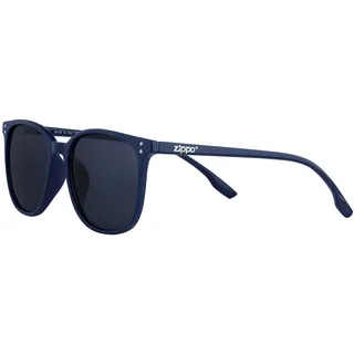 Zippo Sonnenbrille – Dunkelblau glänzend/Grau verspiegelt – Unisex, für Damen und Herren – UV400-Schutz – CE-geprüft