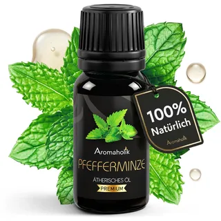 Pfefferminzöl BIO Premium – für Diffuser & klaren Kopf – Pfefferminze ätherisches Öl für Sauna, Inhalation, Massage & Raumduft – kühl & mentholhaltig – 100% naturrein aus Indien, 10 ml