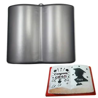 Ulalaza 3D Kuchen Backform Buchförmige Kuchenform Aluminiumlegierung Antihaft-Backformen