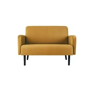 meet powered by PAPERFLOW 2-Sitzer Sofa LISBOA safran schwarz Stoff 124,0 x 81,5 x 83,0 cm, 1 St.