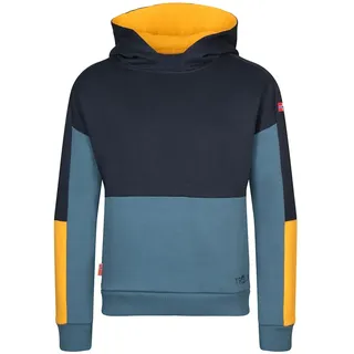 TROLLKIDS Rondane Kapuzenpullover - Black / Steel Bue / Mango - 110 cm