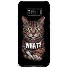 Hülle für Galaxy S8+ Halloween Katze Messer Design Witzige Tier Katzen