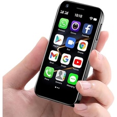 Hipipooo Mini-Handy, entsperrtes 4G-Dual-SIM-Smartphone, 3-Zoll-HD-Bildschirm, Android 10.0, 4 GB RAM + 32 GB ROM, 5 MP + 13 MP Kamera, 2000mAh Akku, unterstützt Google Play, GPS(Schwarz)