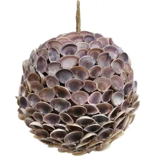 Deko Kugel Muscheln Ø18cm - Maritime Hängedeko, Muscheldeko, Natur Violet - Violett