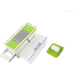 Vierkantreibe mit Griff, Käsereibe, Gemüseschneider, Zerkleinerer, Reiben für die Küche – Grün