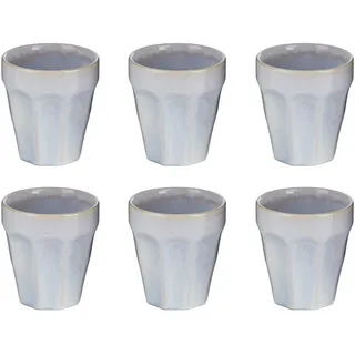 Butlers Tassen Becher 6er-Set Bergamo 250 ml , Hellblau , Keramik , Geschirr, Tassen, Kaffeetassen