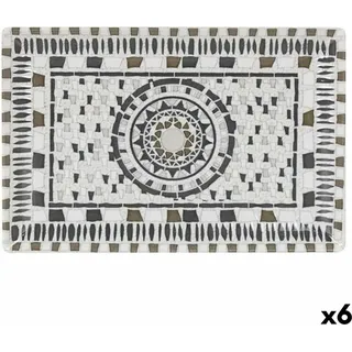 La Mediterránea Barroc Rechteckiger Essteller 30 x 20 x 2,5 cm (6 Stück) (30 x 20 cm)