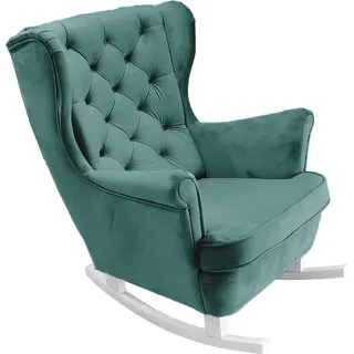 DomoHome Relaxsessel Armlehnensessel Armlehnen Fernsehsessel Loungesessel Polstersessel Couchsessel Armsessel Chair Wohnzimmersessel Ohrensessel | 102x81x95cm | Green_29854 - Grün