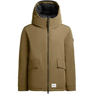 Outdoorjacke KHUJO "Outdoorjacke Oreg", Herren, Gr. XXL, grün (scrub grün), Obermaterial: 85% Polyester PES. 15% Baumwolle CO.  Obermaterial: Futter: 100% Polyester PES. 100% Polyester PES., gerade hüftbedeckend, Bündchen, Jacken Outdoorjacke, Modische Herren Winterjacke mit großen Pattentaschen