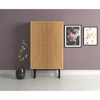 WoodMan Highboard 90 x 140 x 42 cm braun / beige