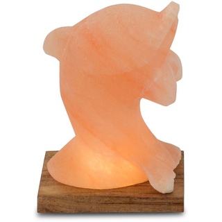 Himalaya Salt Dreams USB »Delfin«, mit Holzsockel, H: ca. 15 cm