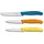 Swiss Classic Messerset 3-tlg. 3 x 11,5 cm Gemüse-/Tomaten-/Frühstücksmesser Gelb/Orange/Blau