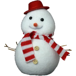 Weihnachtsflockierter Schnee-Look Schneemann Anhänger Raumdekoration - 17cm