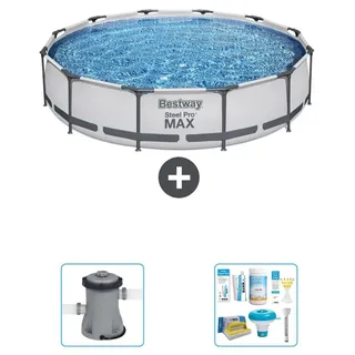 Bestway Steel Pro MAX Rund - 366x76 cm - 3-teilig S22334 - Grau