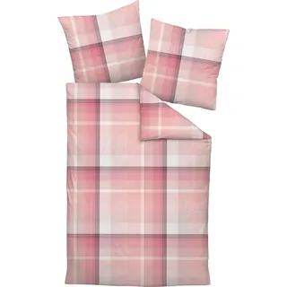 Janine Design Bettwäsche-Garnitur Interlock-Jersey 55112 CARMEN S Farbe rot koralle Größe 135x200+80x80 - Rot, Rosa