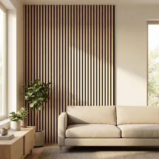 Akustikpaneel 2600x600x21mm | Nur Selbstabholung - Holzfarbe: Ahorn