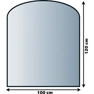 Glasbodenplatte leichte Rundung / mit Fase - glasklar