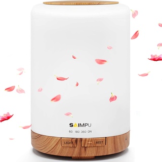 Aroma Diffuser, 300ML Leiser Ultraschall Luftbefeuchter DuftöL Diffuser, Wasserlose Abschaltautomatik, mit 7 Farben LED, BPA-Free Aromatherapie Düfte Humidifier für Raum,Büro,Yoga,Spa,usw