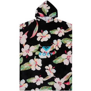 Roxy Badeponcho ROXY "Stay Magical Printed", Damen, anthrazit spring charming, Obermaterial: 100% Walkfrottier;, Hausmäntel Badeponcho