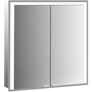 emco prime 3 Spiegelschrank, 800mm, 2 Türen, Unterputzmodell, 949717203, Farbe: aluminium/spiegel