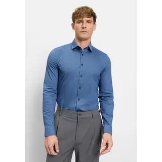 Olymp Businesshemd »No. Six 24/Seven super slim« in bequemer Jersey-Qualität, blau